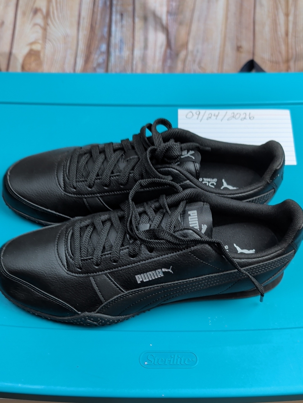 Puma Black Classic Lace-Up Sneakers New Size 8